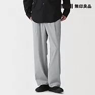 【MUJI 無印良品】男速乾打褶寬版褲 S 灰色