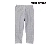 【MUJI 無印良品】幼兒高腰彈性全長羅紋緊身褲 80 灰色