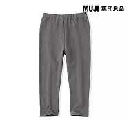 【MUJI 無印良品】幼兒高腰彈性全長緊身褲 80 墨灰