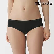 【MUJI 無印良品】女彈性低腰短版內褲 L 黑色