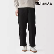 【MUJI 無印良品】女水洗緞背工作褲 S 黑色