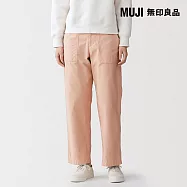 【MUJI 無印良品】女水洗緞背工作褲 M 煙燻橘