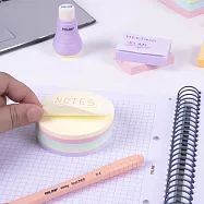 MILAN圓形便利貼_粉嫩馬卡龍_5色_67mm_250張