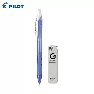 (限量送軟尺) PILOT 樂彩自動鉛筆0.5+2B鉛芯 透明藍