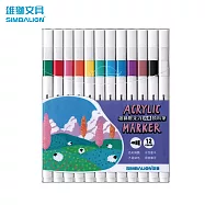 雄獅 壓克力丙烯顏料筆 12色