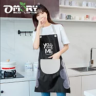 【OMORY】原創擦手圍裙- You&Me-黑色