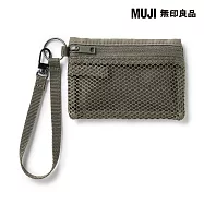 【MUJI 無印良品】聚酯纖維卡片夾/卡其/約8&times;12cm