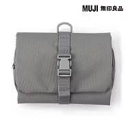 【MUJI 無印良品】聚酯纖維吊掛可拆收納包/灰白灰白/約12&times;18&times;4.5cm