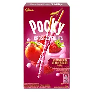 【Glico 格力高 】Pocky百奇 草莓果粒蜜桃優格棒