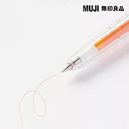 【MUJI 無印良品】可擦膠墨筆/橘0.38