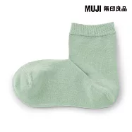 【MUJI 無印良品】女足口柔軟舒適直角短襪23-25cm 淺綠