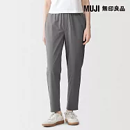 【MUJI 無印良品】女撥水加工彈性舒適褲 S 墨灰