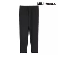 【MUJI 無印良品】女彈性天竺七分緊身褲 S 黑色