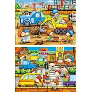 【雷諾瓦拼圖】小小工程師+交通小尖兵/古依平_48片*2