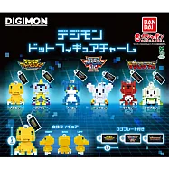 【日本正版授權】全套6款 數碼寶貝 像素公仔吊飾 扭蛋/轉蛋 742484