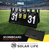 Solar Life 索樂生活 匹克球比賽計分板.羽球桌球排球足球 通用比分板 翻頁雙面式 桌上型多功能 球賽裁判計分牌