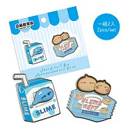 關於我轉生變成史萊姆這檔事Ⅲ 金屬徽章組(2入)-轉生史萊姆A款(牛奶+泡芙)