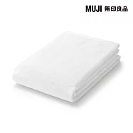 【MUJI 無印良品】棉圈絨雙線織浴巾/可吊掛 /柔白成品尺寸:W70&times;L140 cm