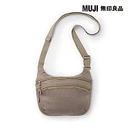 【MUJI 無印良品】撥水加工抗撕裂迷你肩背包 摩卡棕