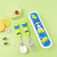 【BabyCity娃娃城】迪士尼3D造型不鏽鋼餐具組/ 三眼怪