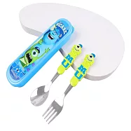 【BabyCity娃娃城】迪士尼3D造型不鏽鋼餐具組/ 大眼仔