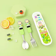 【BabyCity娃娃城】迪士尼3D造型不鏽鋼餐具組/ 巴斯光年