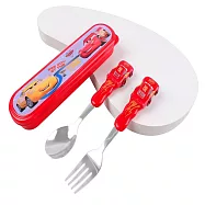 【BabyCity娃娃城】迪士尼3D造型不鏽鋼餐具組/ 閃電麥坤