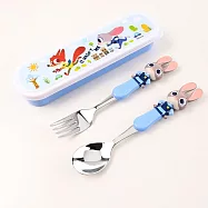 【BabyCity娃娃城】迪士尼3D造型不鏽鋼餐具組/ 茱蒂