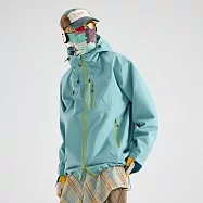 【AnZa】男女大尺碼 連帽防潑水衝鋒外套 2XL~3XL(5色) 2XL 水綠