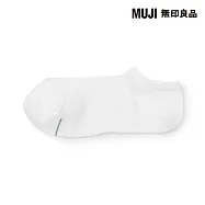 【MUJI 無印良品】男清爽舒適棉質淺口直角襪25-27cm 白色