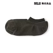 【MUJI 無印良品】女清爽舒適棉質淺口直角襪23-25cm 深灰