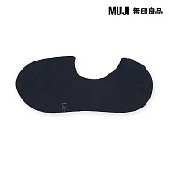 【MUJI 無印良品】男腳跟防滑輕薄隱形襪25-27cm 暗藍