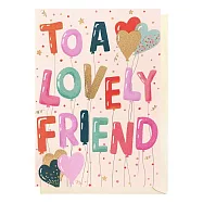 【LOUISE TILER】Lovely Friend Heart Balloons 萬用卡 #DD065