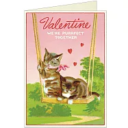 美國 Cavallini & Co. Greeting Cards 卡片/情人卡 _ 貓貓一起盪鞦韆