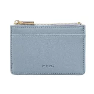 【日本Mark&rsquo;s】Velessera 質感素色卡片零錢包 ‧ 煙燻藍