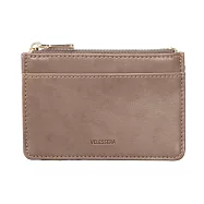 【日本Mark&rsquo;s】Velessera 質感素色卡片零錢包 ‧ 灰褐色