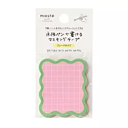 【日本Mark&rsquo;s】水性筆可寫紙膠帶Flake片狀型 ‧ 波浪/POP