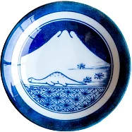 【日本Awasaka】美濃燒|江戶筆墨 陶瓷小皿9cm ‧ 富士龍