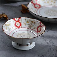 【日本Awasaka】美濃燒 吉祥文樣 陶瓷甜點缽12cm