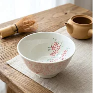 【日本野田】美濃燒|檸小花 陶瓷飯碗13.2cm ‧ 粉
