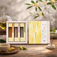 【日本悠悠庵】寧靜香|線香禮盒20支*3款(附香座) ‧ 午後茶香 (綠茶/玫瑰茶/桂花茶)