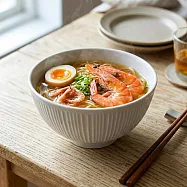 【日本Aito製作所】美濃燒|Sogi 釉燒鎬紋 陶瓷餐碗13cm ‧ 米灰