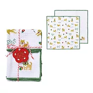 【日本Habituel】開運祈福 刺繡純棉布巾2入組 ‧ 良柴犬
