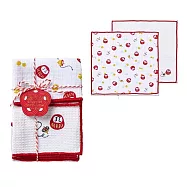 【日本Habituel】開運祈福 刺繡純棉布巾2入組 ‧ 福達摩