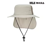 【MUJI 無印良品】兒童有簷遮陽帽54cm 米黃