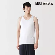 【MUJI 無印良品】男清爽舒適棉質坦克背心 S 白色