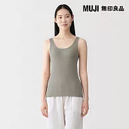 【MUJI 無印良品】女清爽舒適棉質輕薄坦克背心 M 灰白