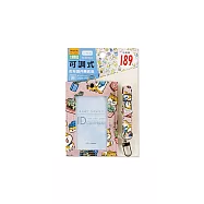 珠友 花布可調式證件繩套組(直)/出入證套/悠遊卡套/識別證套/證件吊牌/證件套/工作證套/票卡夾/萬用票夾 02粉柴
