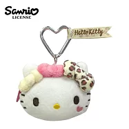 【日本正版授權】凱蒂貓 大頭造型 收納包 吊飾 - 白色款