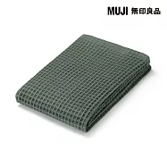 【MUJI 無印良品】鬆餅紋浴巾/綠色成品尺寸:W70&times;L140 cm